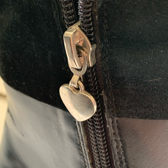 ALANNAH HILL Black Leather Beaded Feature Ankle Boots Sz 8 Heart Zip-Designer🤎 - Picture 4 of 16